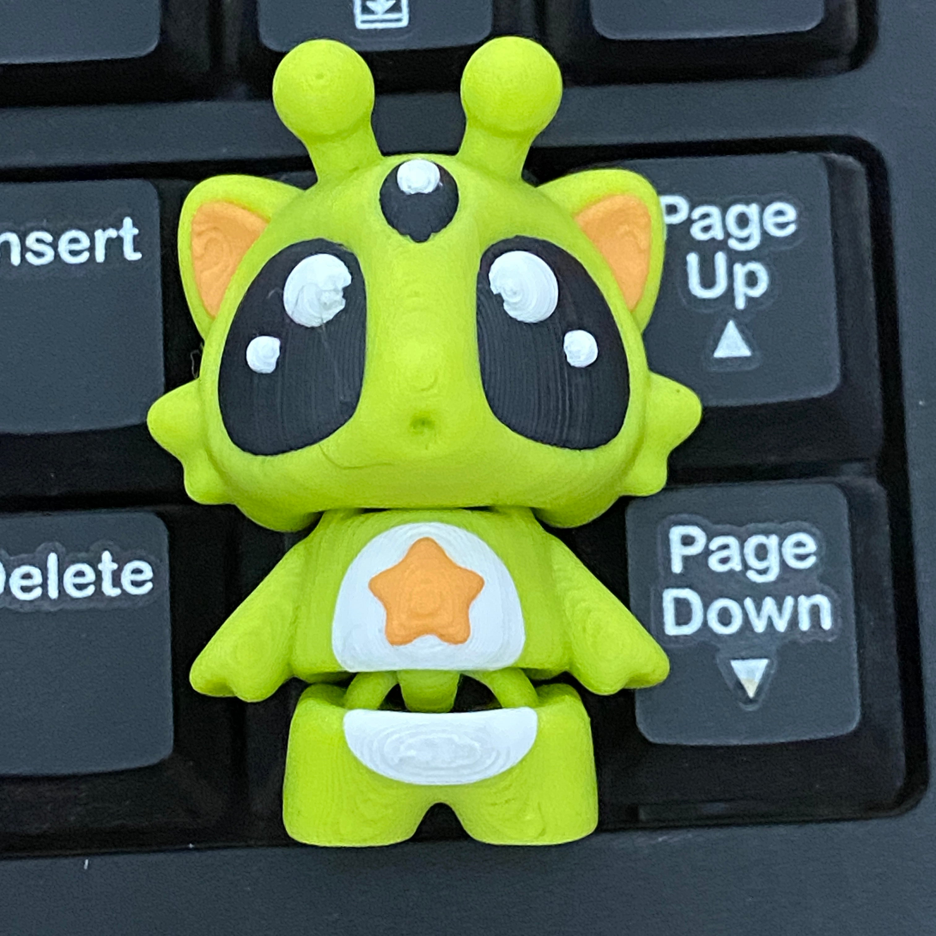 Abducting Alien Cat Fidget - 3D Printed Desk Buddy & Keychain