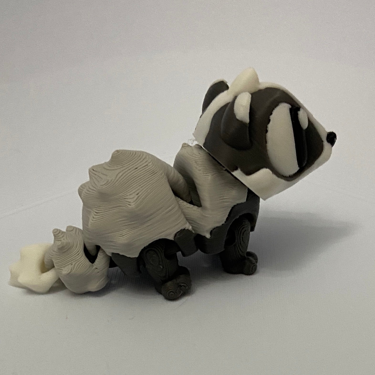 Bashful Badger Fidget -3d Printed Desk Buddy & Keychain