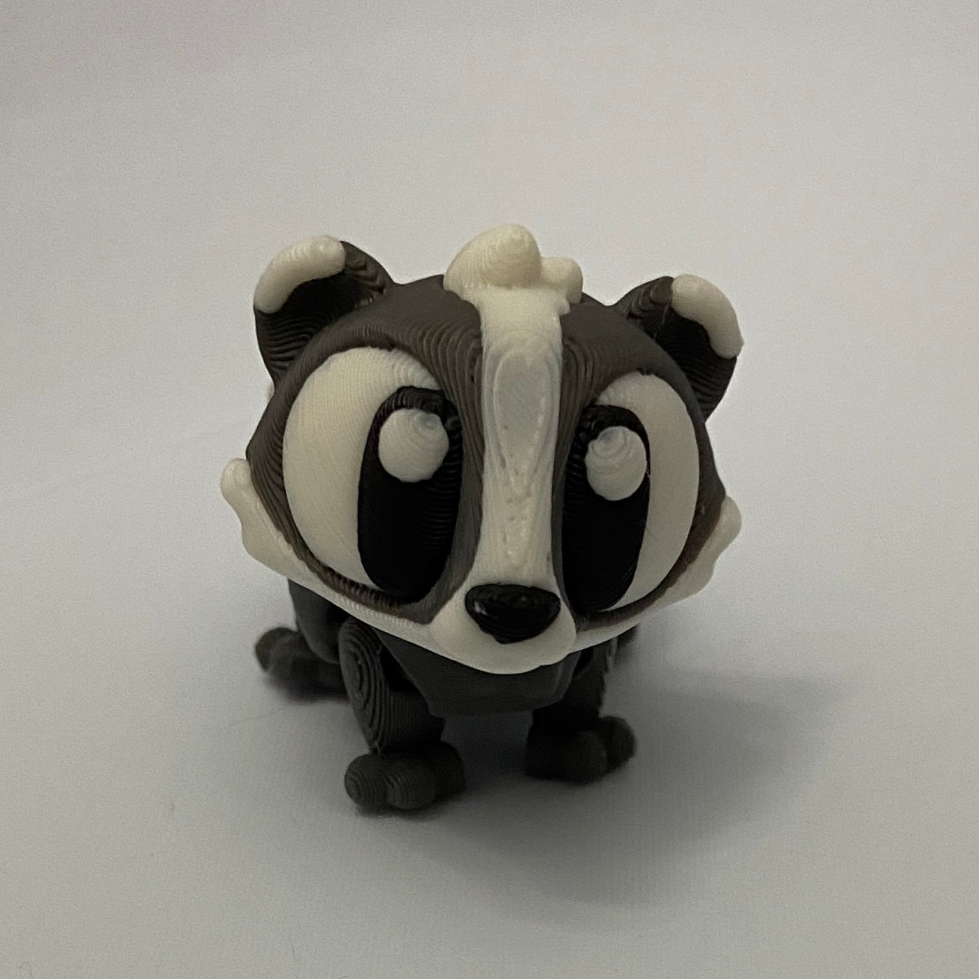 Bashful Badger Fidget -3d Printed Desk Buddy & Keychain
