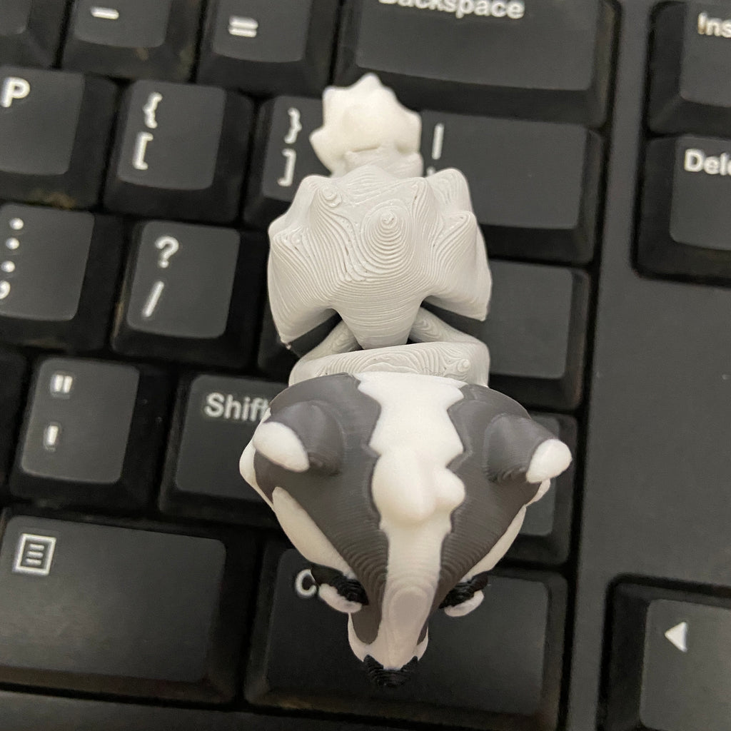 Bashful Badger Fidget -3d Printed Desk Buddy & Keychain