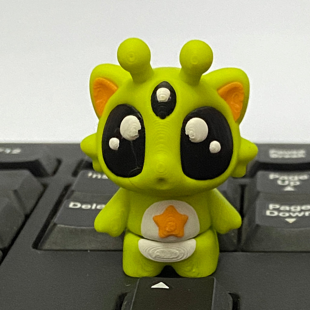 Abducting Alien Cat Fidget - 3D Printed Desk Buddy & Keychain