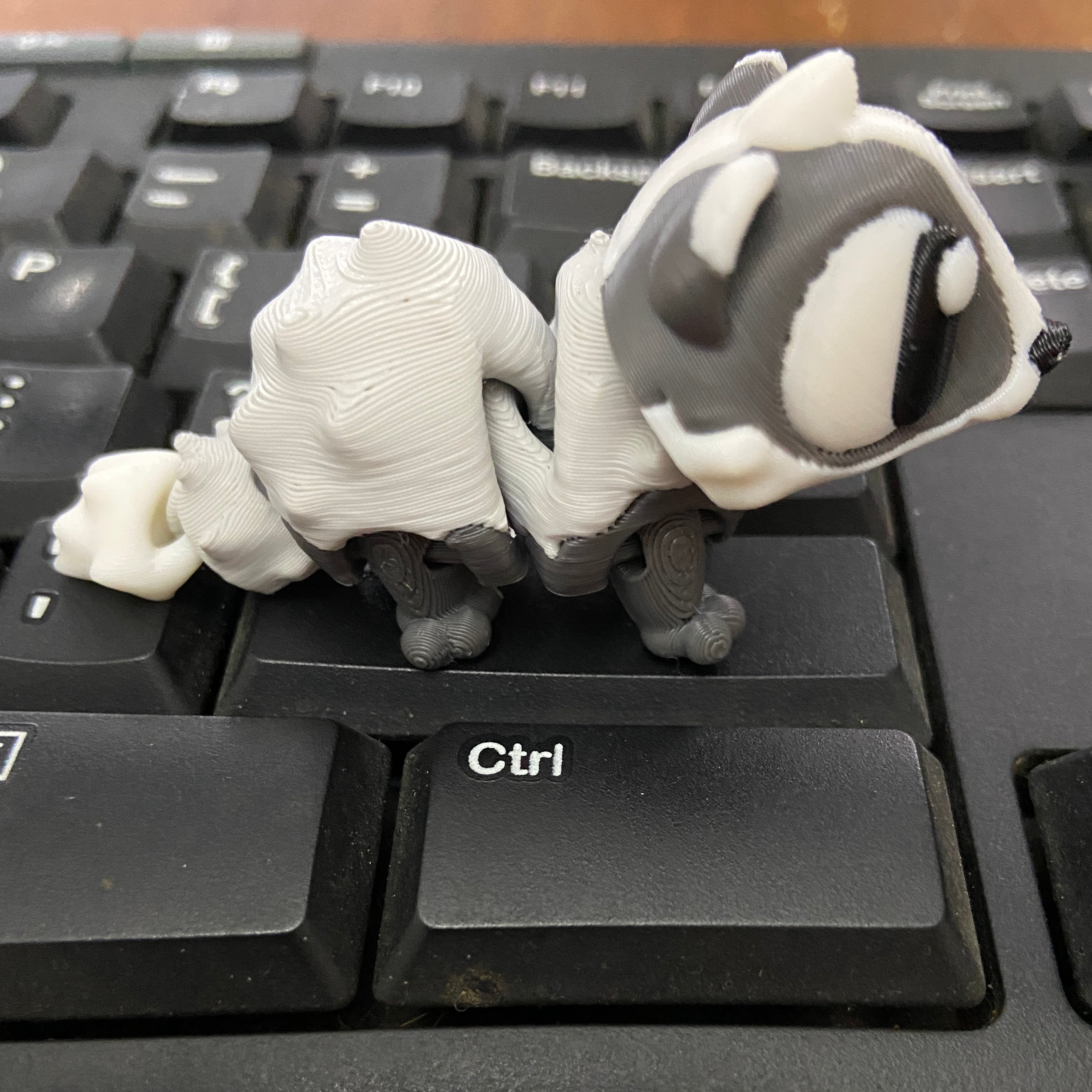Bashful Badger Fidget -3d Printed Desk Buddy & Keychain