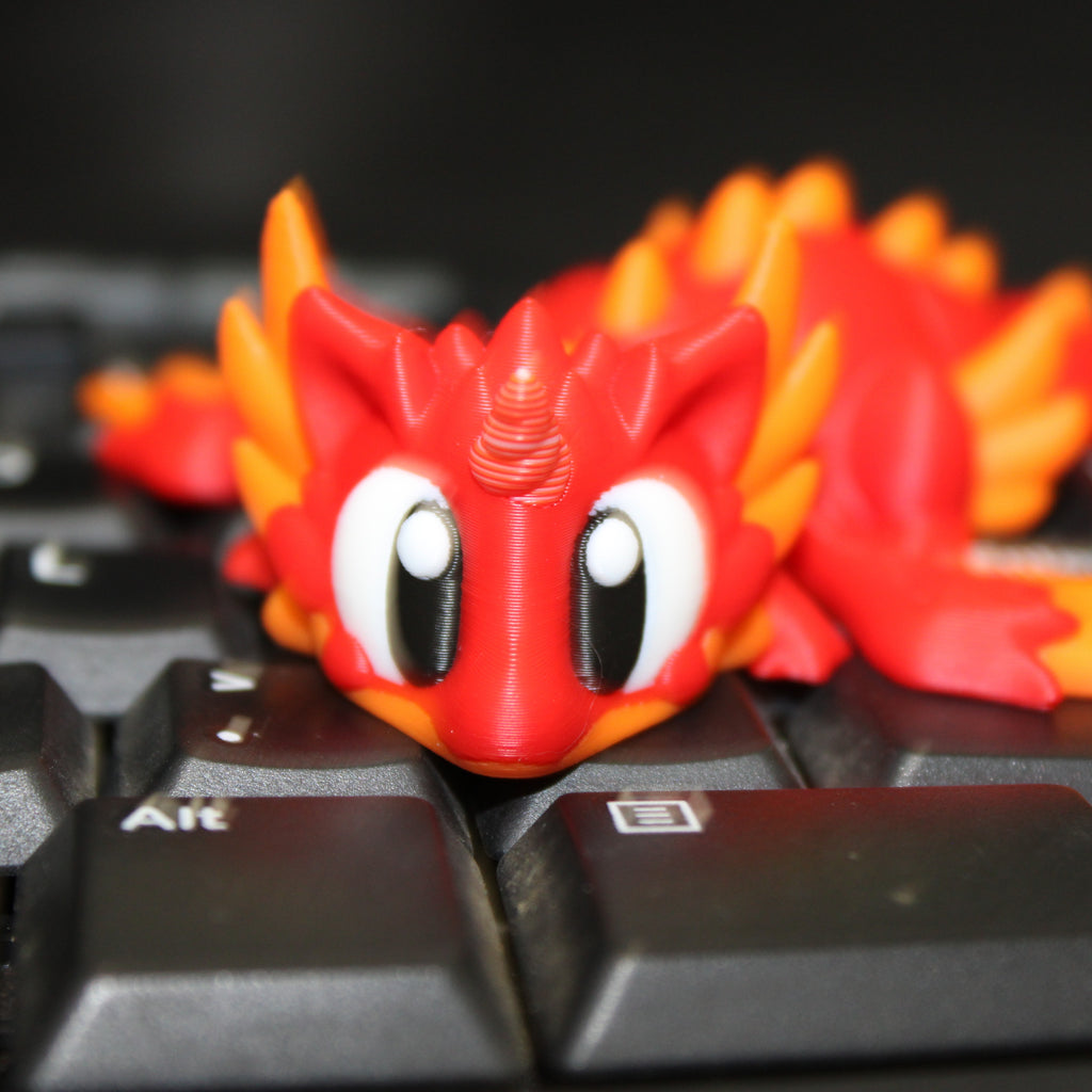 Elemental Dragons with Eggs - 3d printed desk companion
