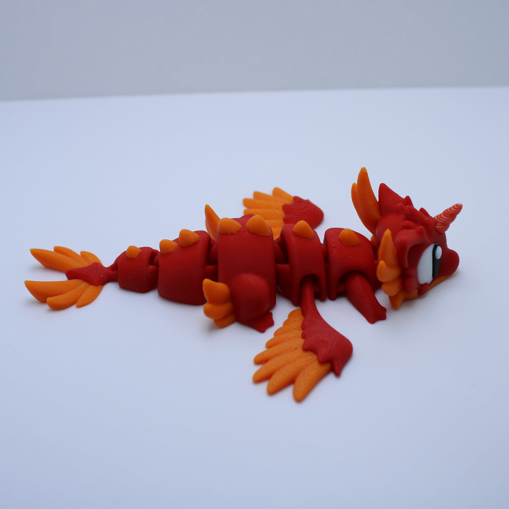 Baby Fire Dragon Fidget -3d printed desk companion