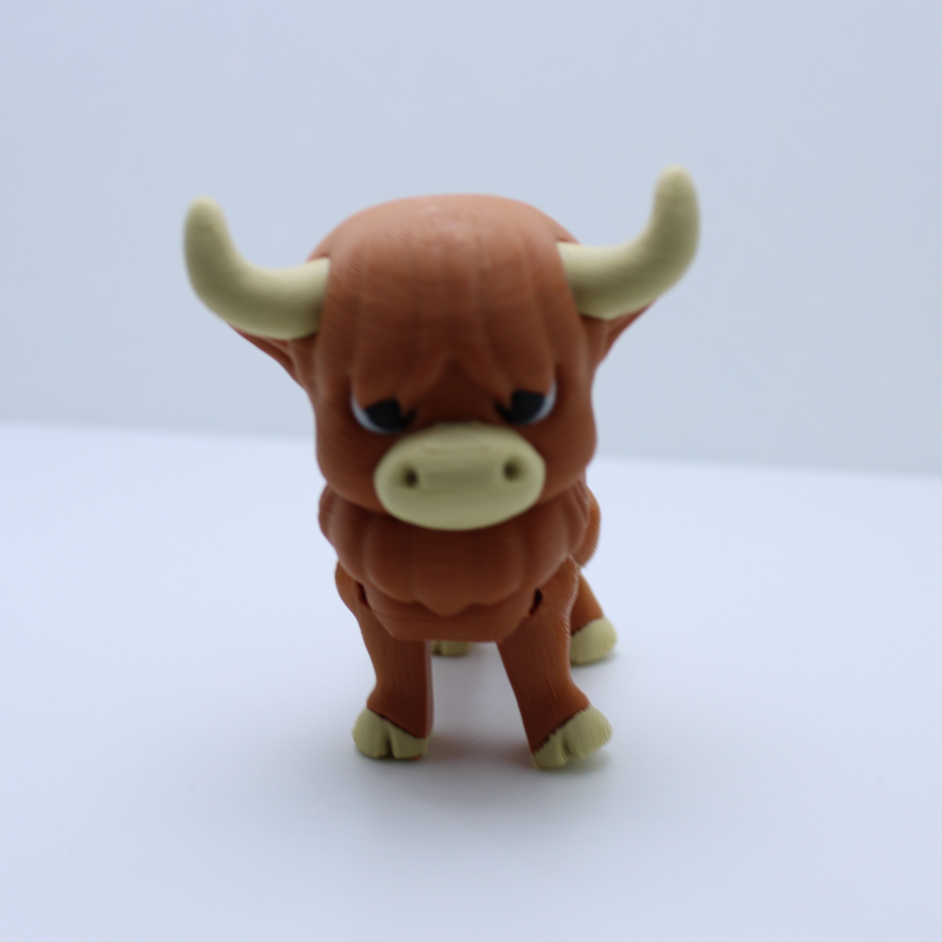 Humble Highland Cow Fidget – 3d Printed Desk Buddy & Keychain