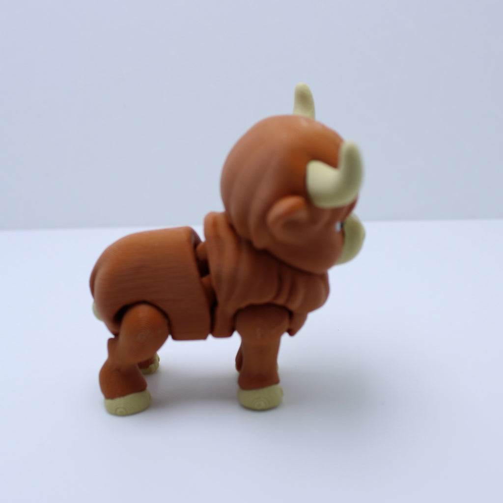 Humble Highland Cow Fidget – 3d Printed Desk Buddy & Keychain
