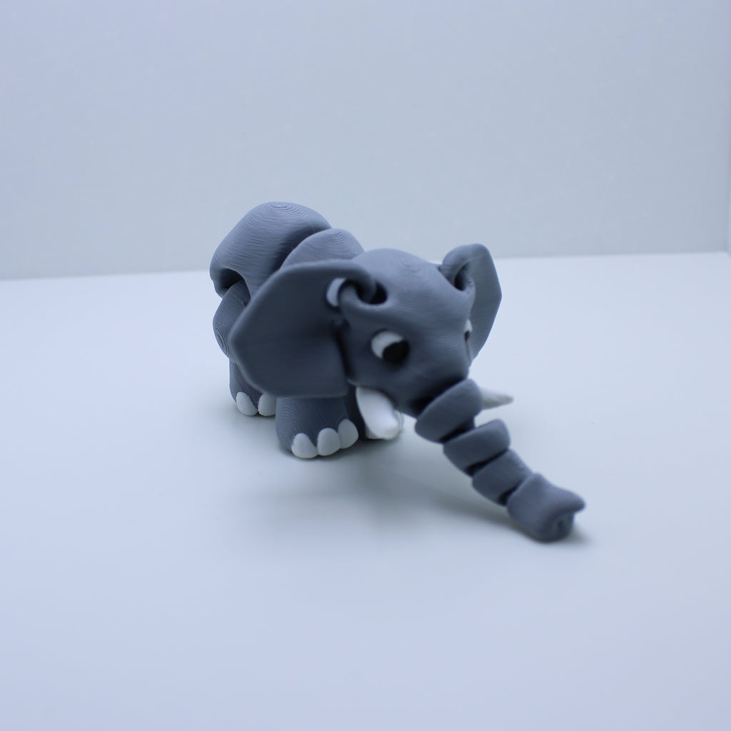 “Eleanor” the Elephant Fidget – 3d Printed Desk Buddy & Keychain