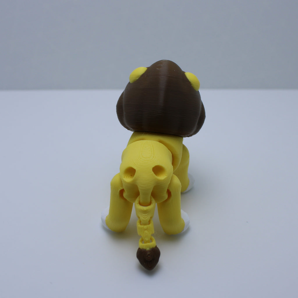 Lazy Lion Fidget– 3d Printed Desk Buddy & Keychain
