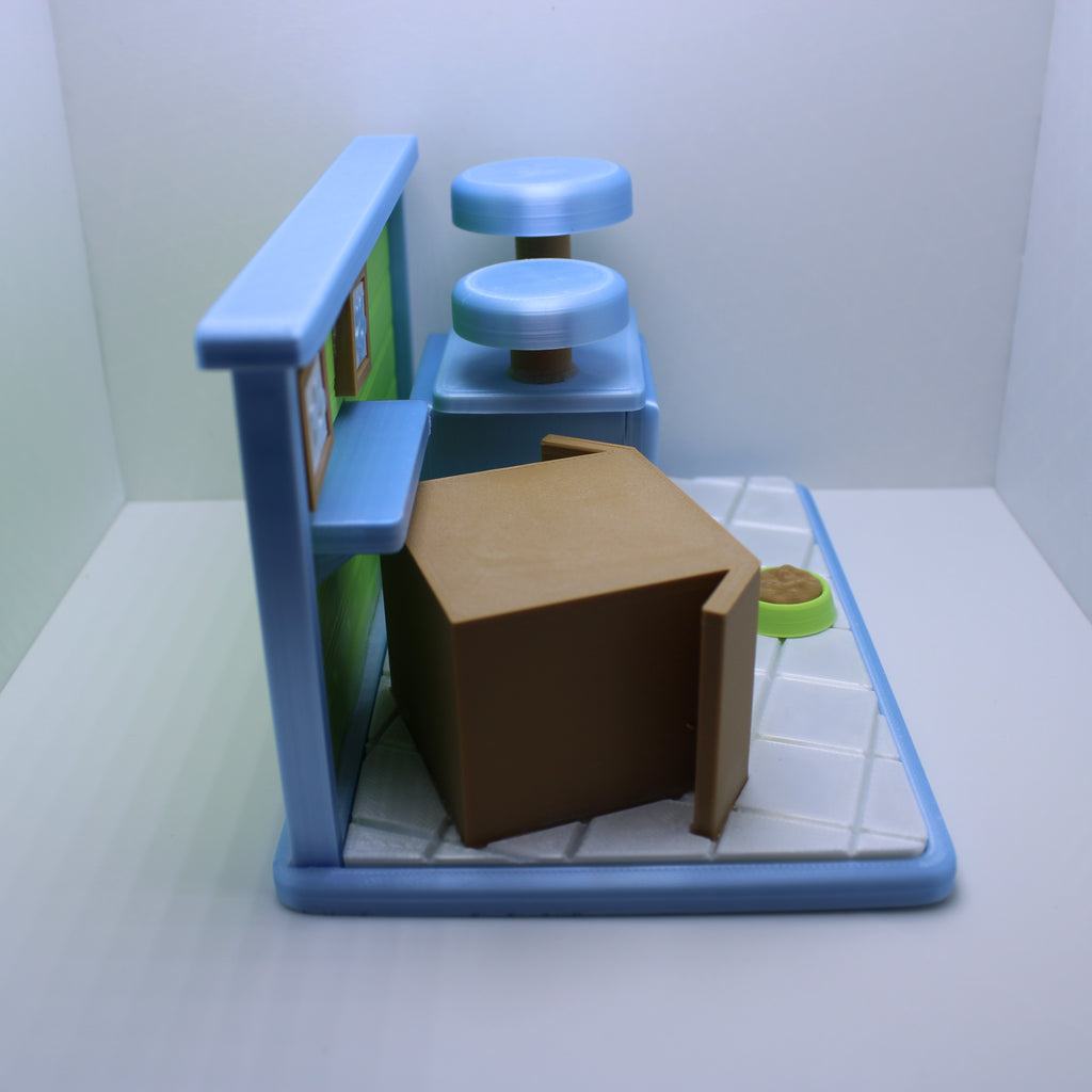 Kitty Corner Cat Tower -3d Printed Desk Companion (with or without kitties)