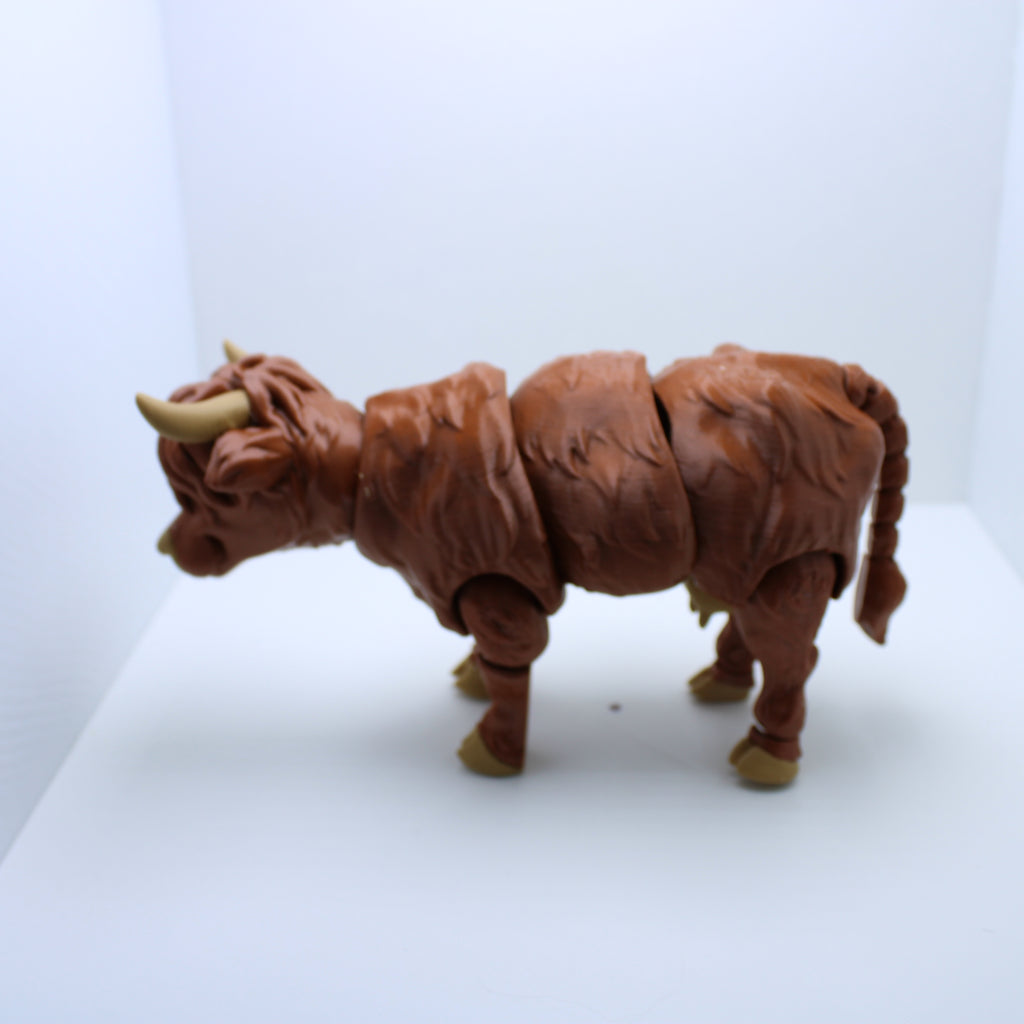 Shaggy Highland Cow — 3D Printed Desk Companion