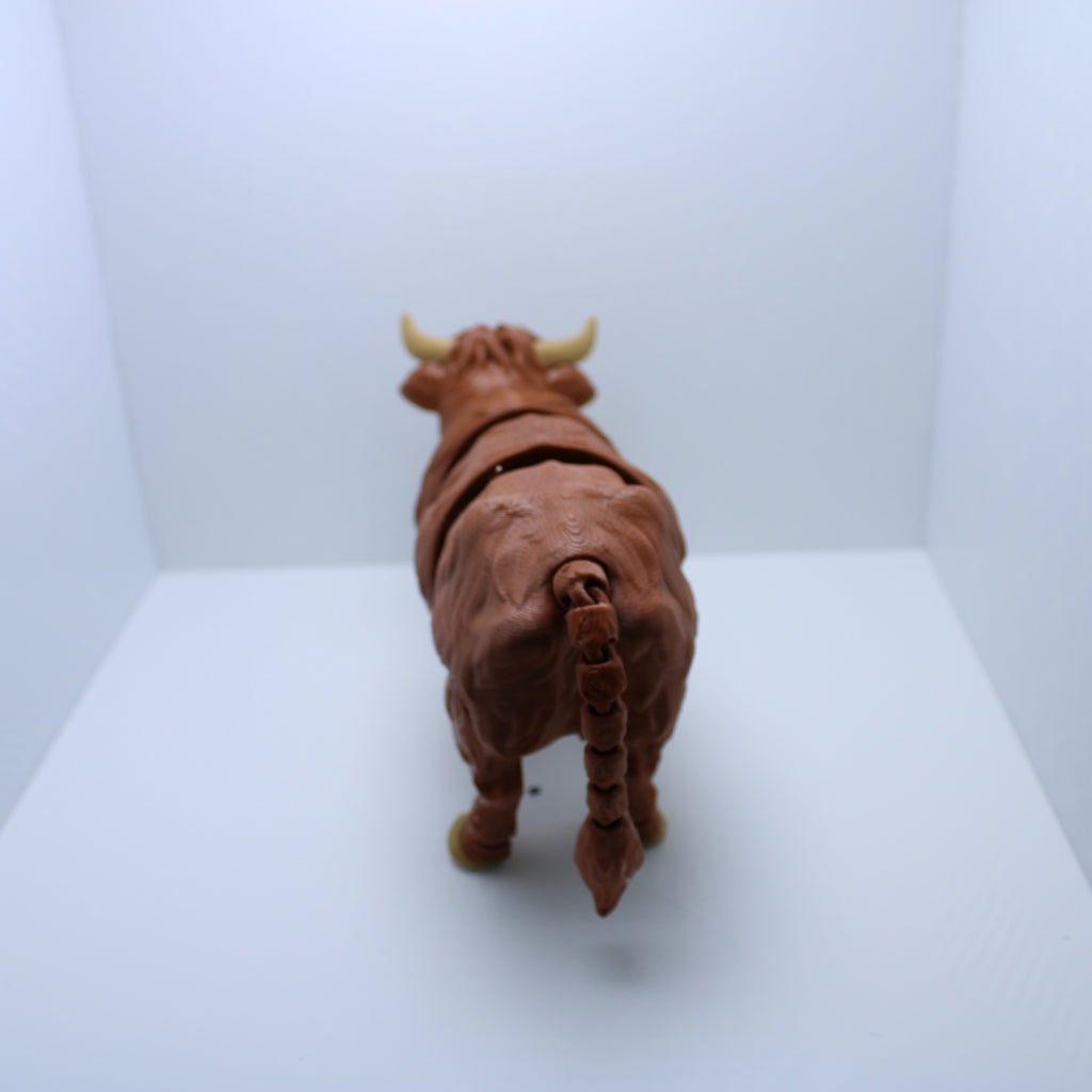 Shaggy Highland Cow — 3D Printed Desk Companion