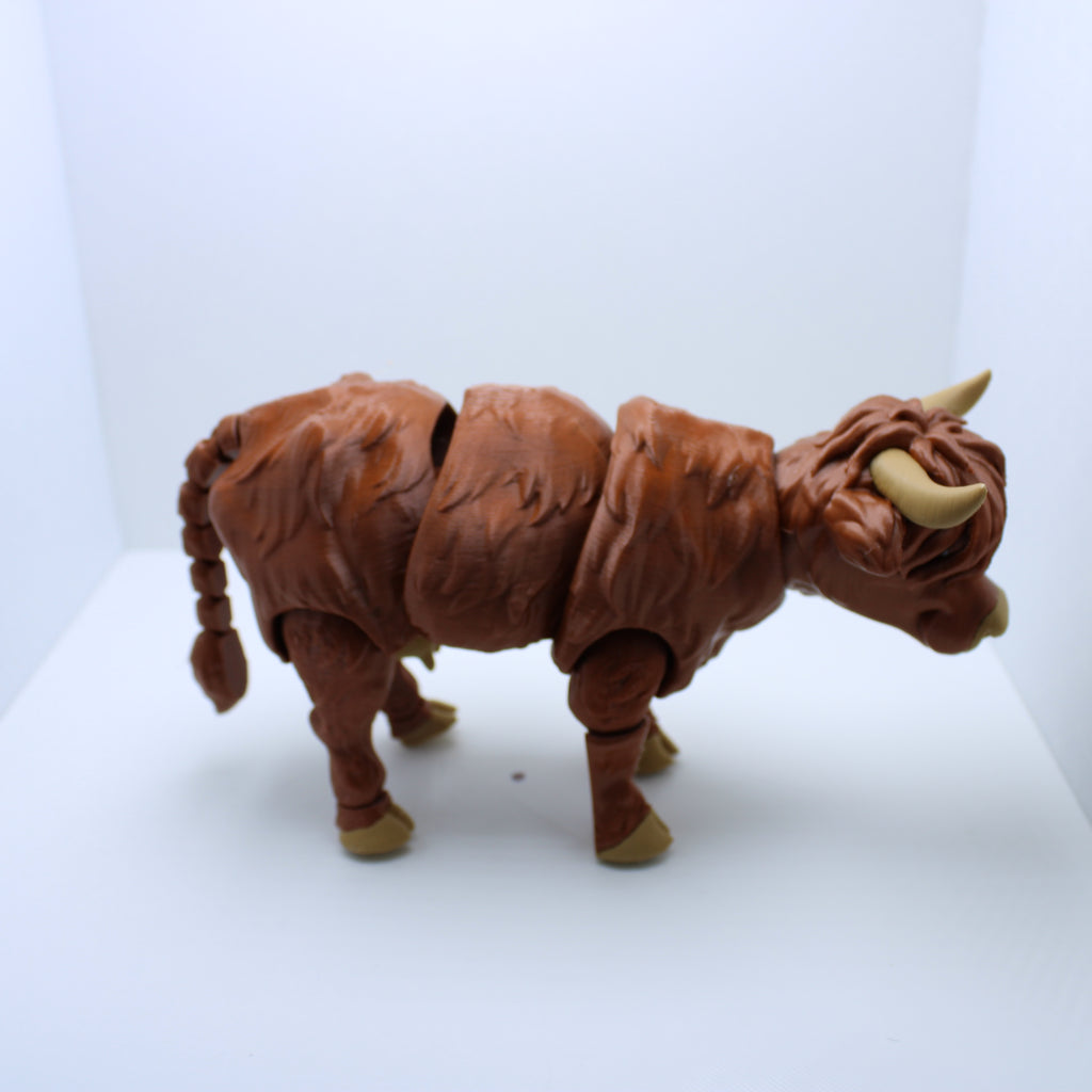 Shaggy Highland Cow — 3D Printed Desk Companion