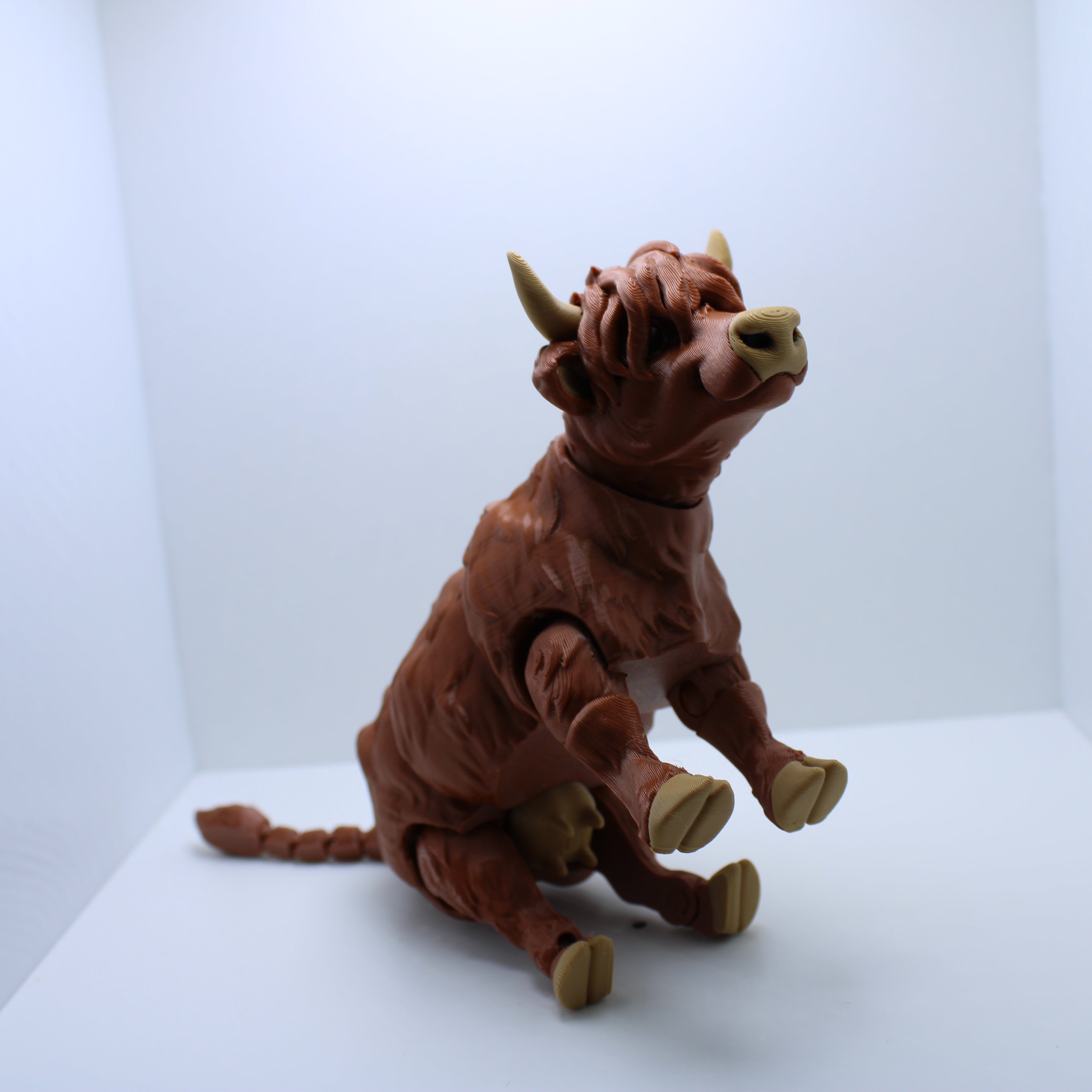 Shaggy Highland Cow — 3D Printed Desk Companion