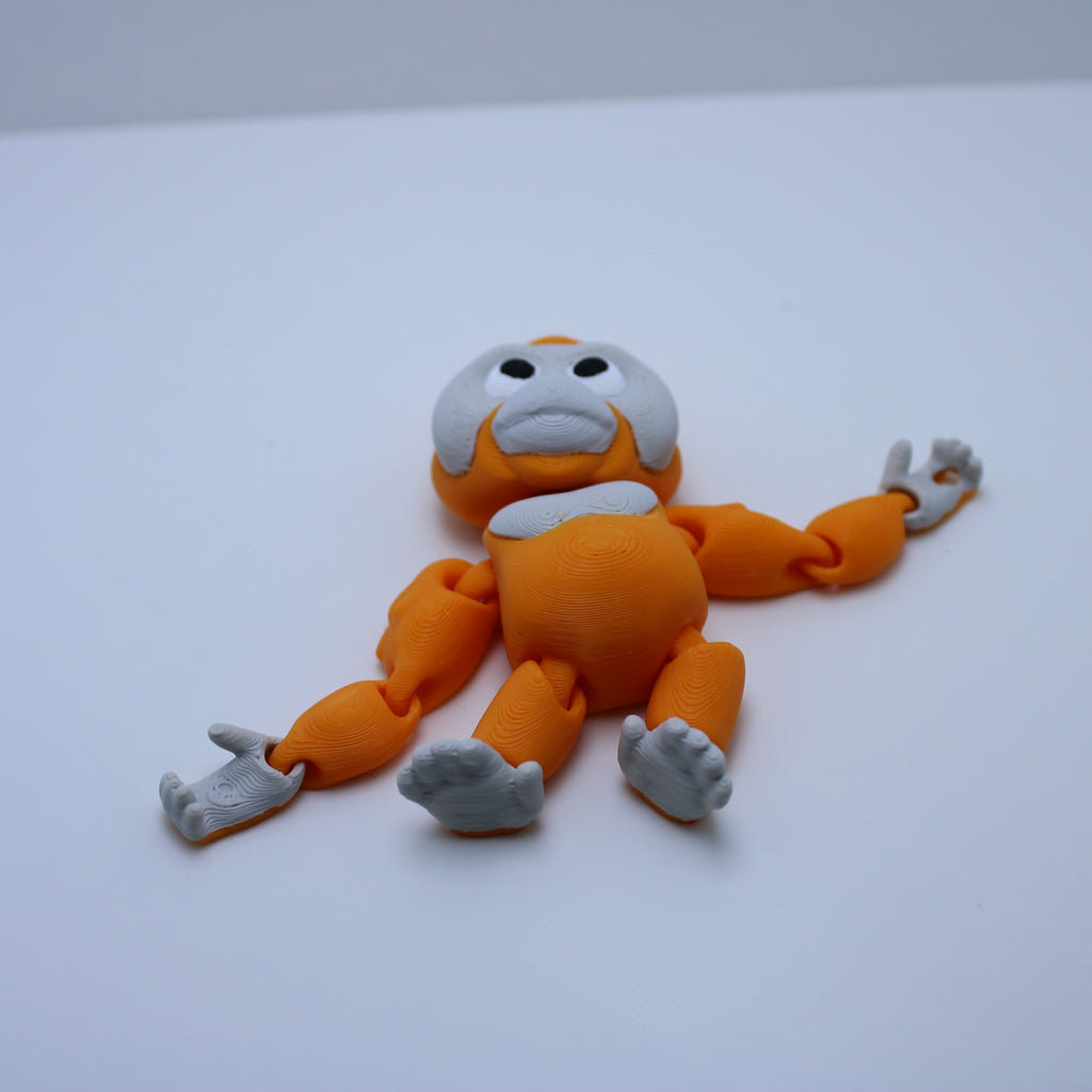 “Oscar” the Orangutan Fidget– 3d Printed Desk Buddy & Keychain