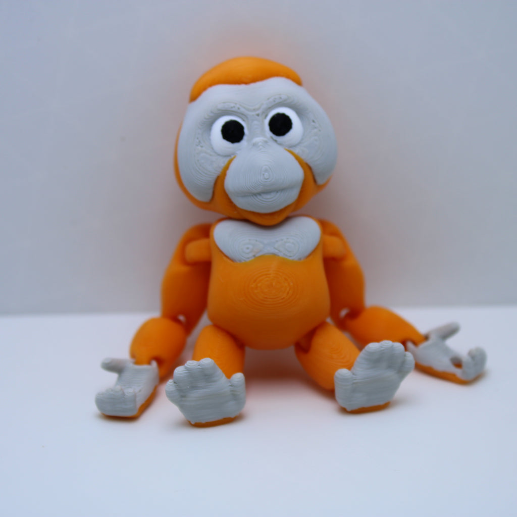 “Oscar” the Orangutan Fidget– 3d Printed Desk Buddy & Keychain