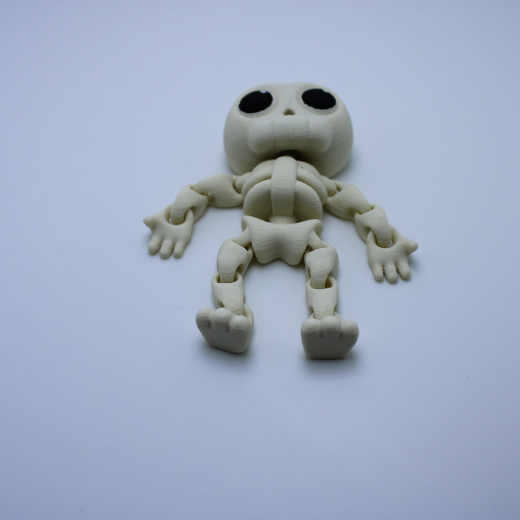 Not-So-Spooky Skeleton Fidget -3d Printed Desk Buddy & Keychain