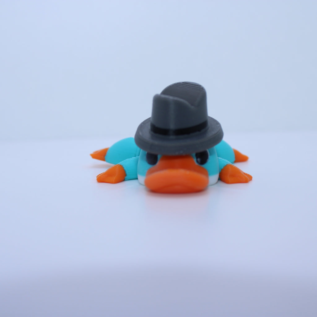 “Private Eye” Platypus Fidget Toy – 3d Printed Desk Buddy or Keychain