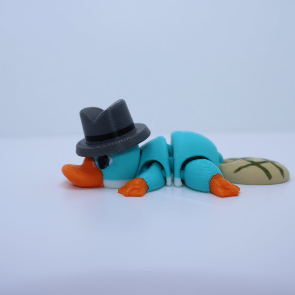 “Private Eye” Platypus Fidget Toy – 3d Printed Desk Buddy or Keychain