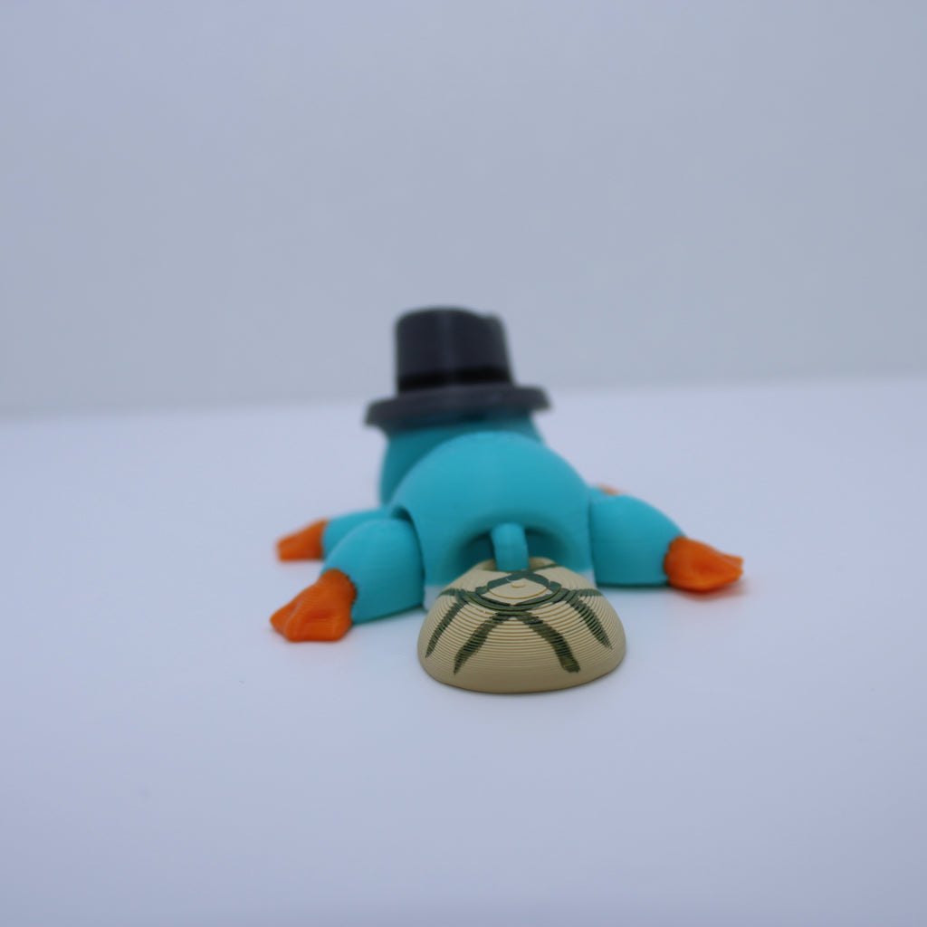 “Private Eye” Platypus Fidget Toy – 3d Printed Desk Buddy or Keychain