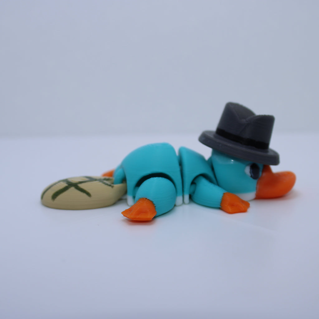 “Private Eye” Platypus Fidget Toy – 3d Printed Desk Buddy or Keychain
