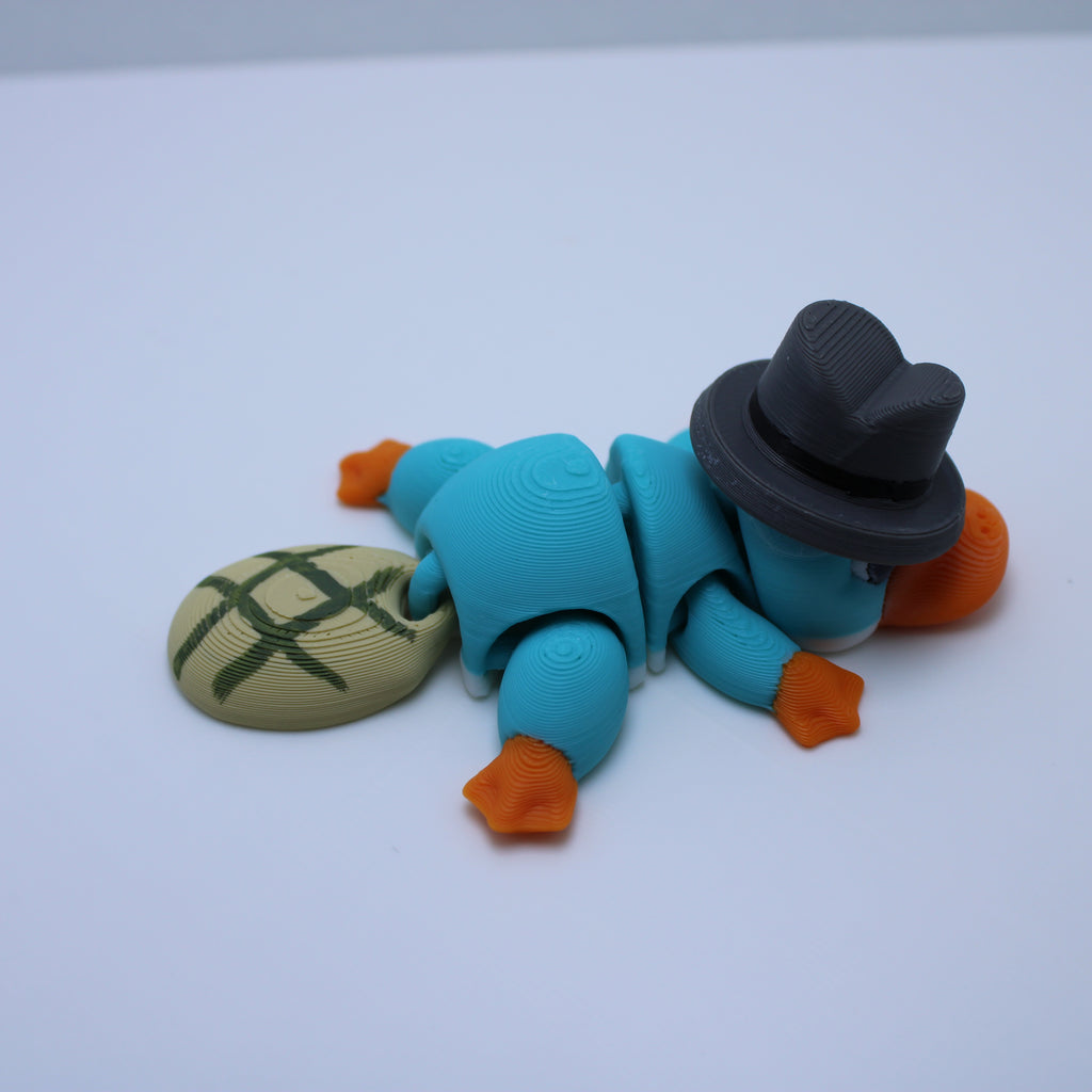 “Private Eye” Platypus Fidget Toy – 3d Printed Desk Buddy or Keychain