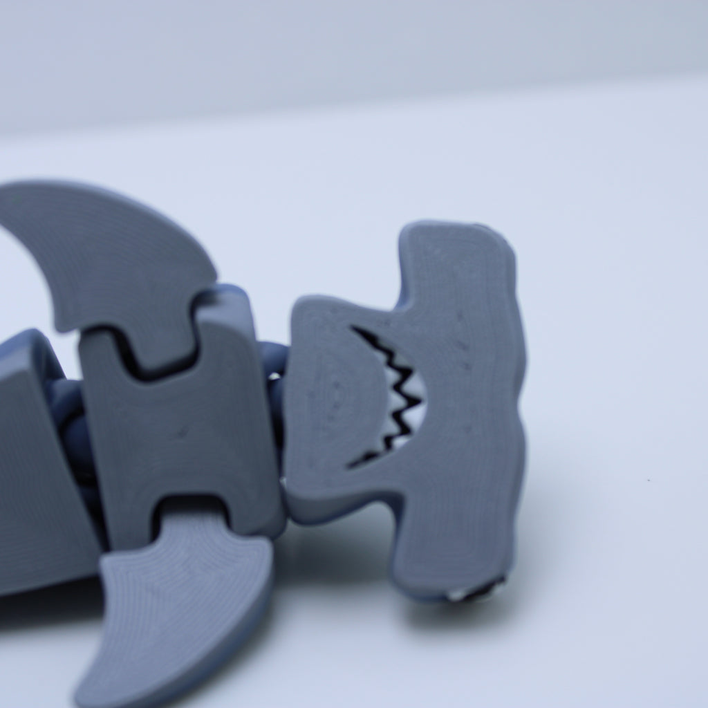 “Chaotic Chomper" Shark Fidgets -3d Printed Desk Buddies & Keychains (variations available)
