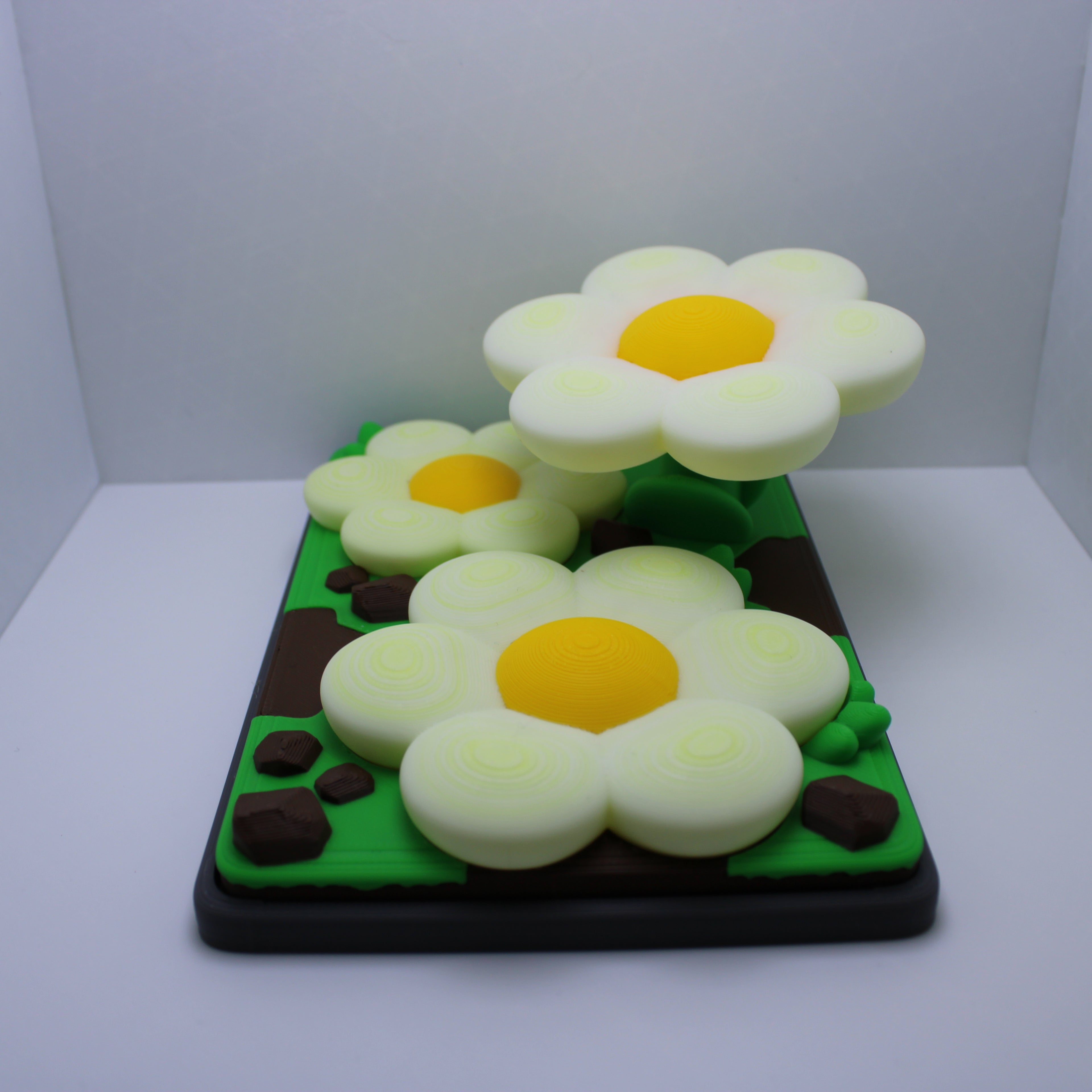 Daisy display (with or without Ladybugs)-3d printed desk companion