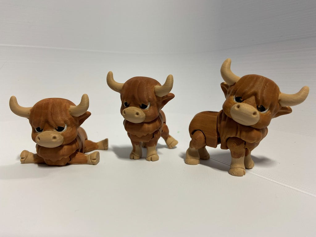 Little Highland Cow Fidgets – Handmade Desk Companions