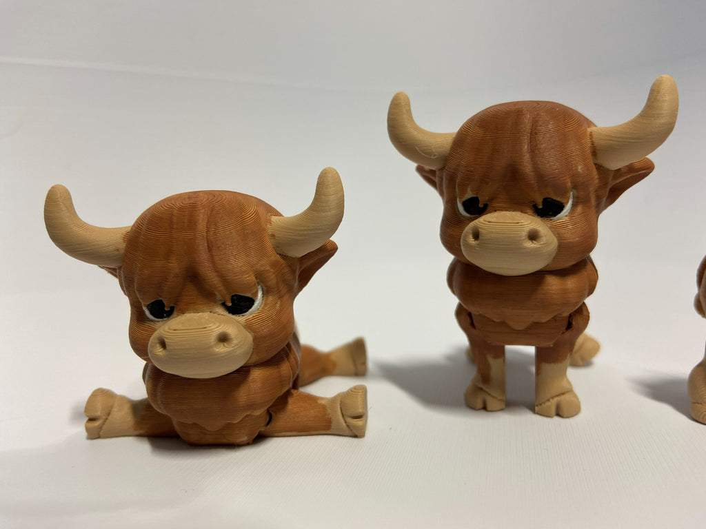Little Highland Cow Fidgets – Handmade Desk Companions