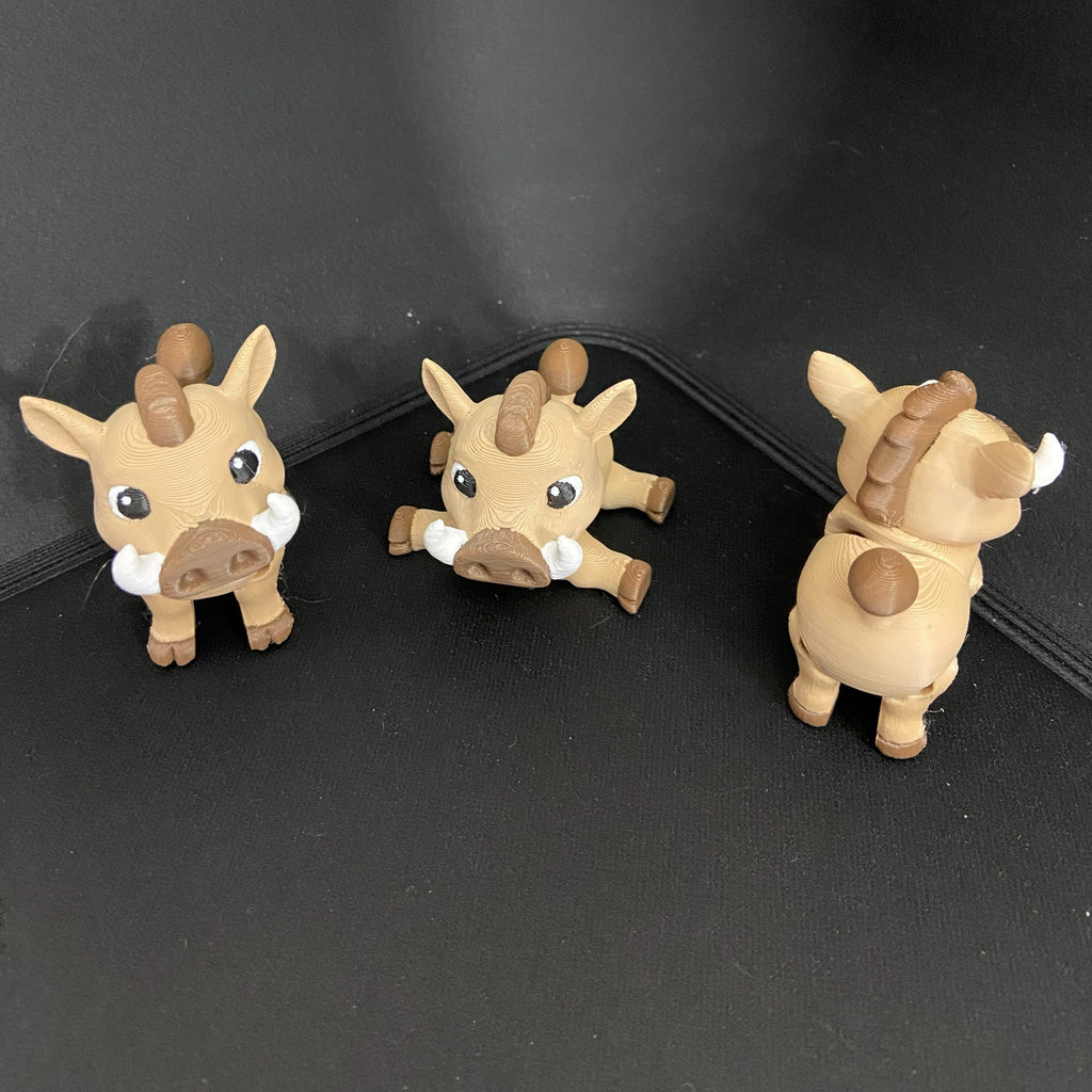 “Waldo” the Warthog Fidget – 3d Printed Desk Buddy & Keychain