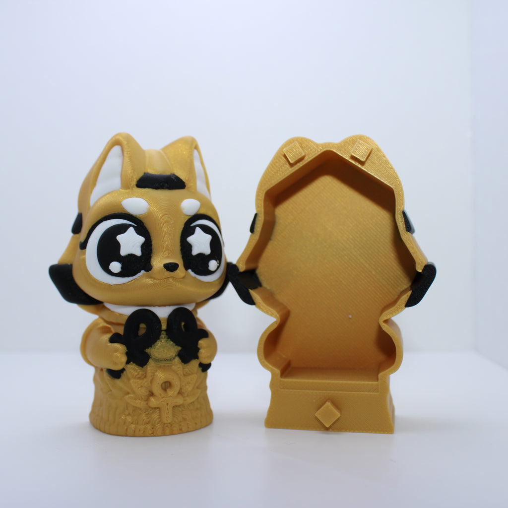 Egyptian Gods (Anubis, Ra, and Bastet)-3D printed desk buddy & keychain