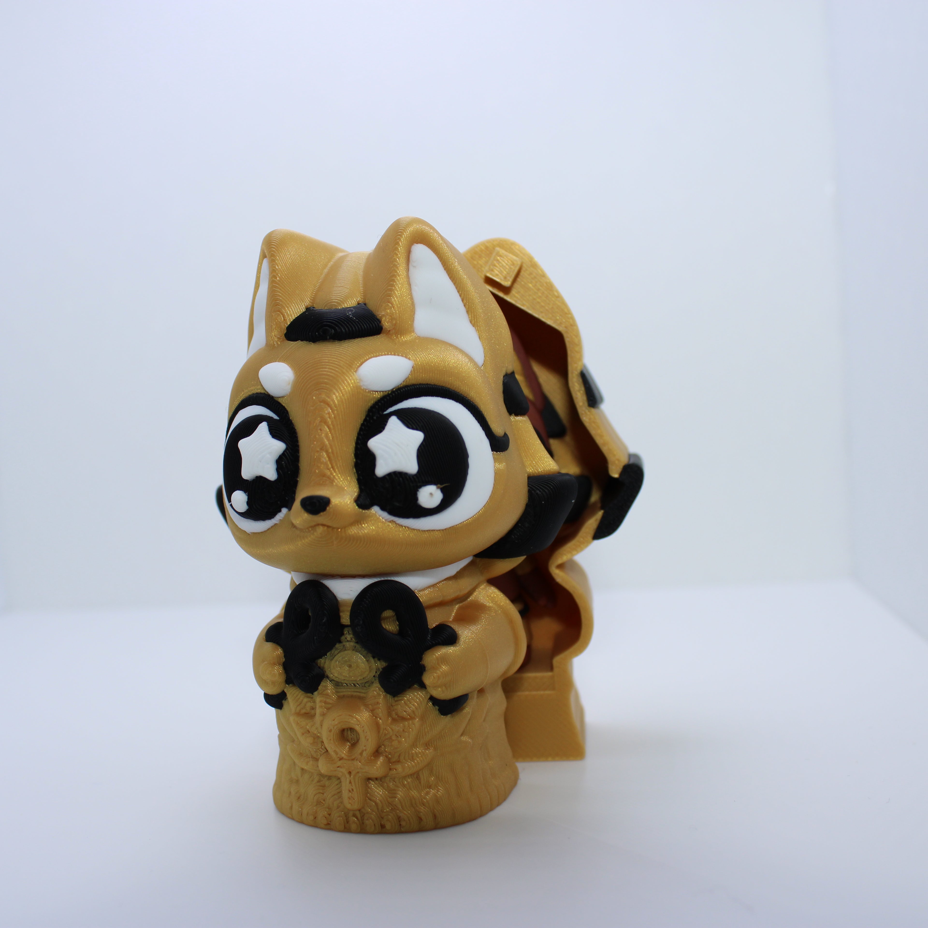 Egyptian Gods (Anubis, Ra, and Bastet)-3D printed desk buddy & keychain