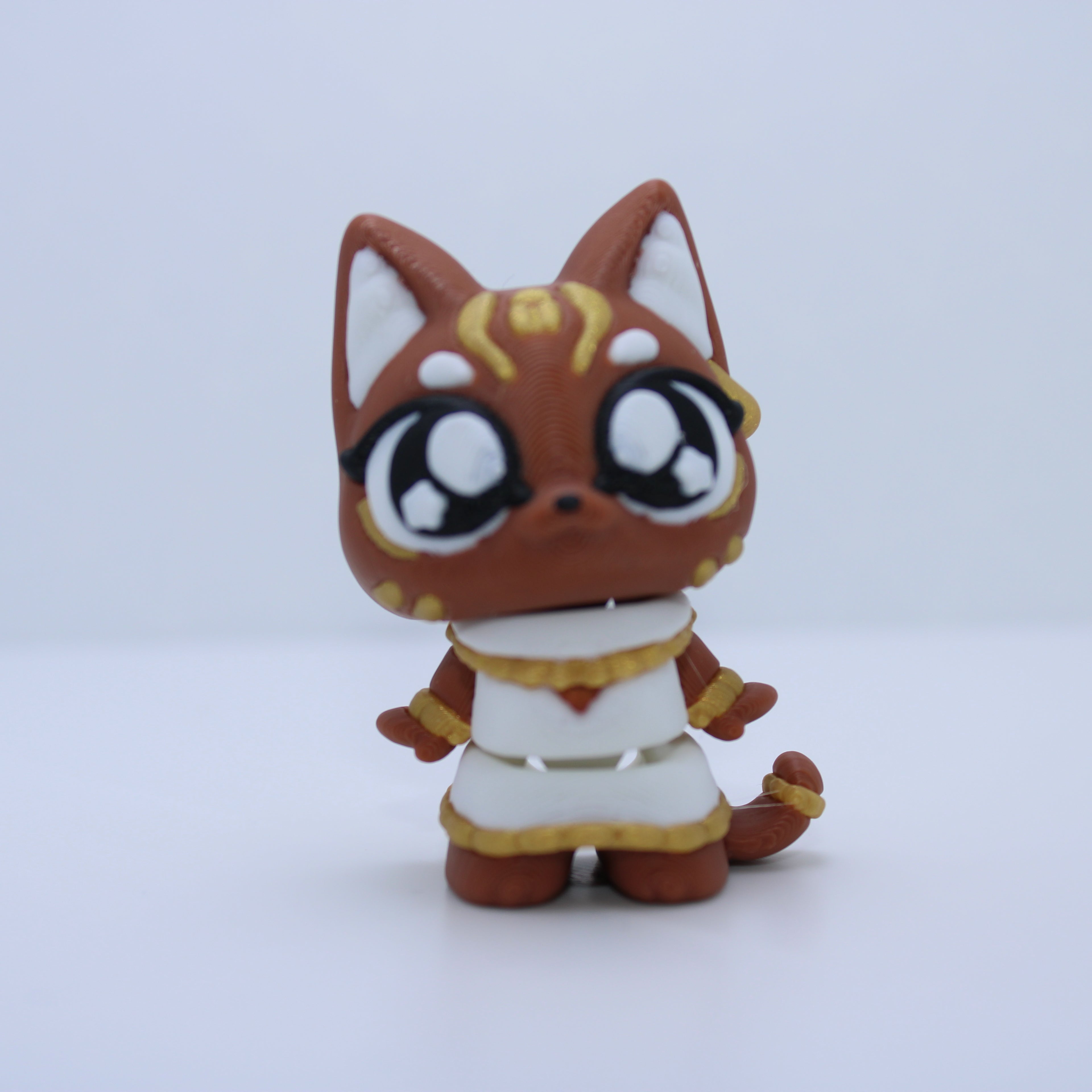 Egyptian Gods (Anubis, Ra, and Bastet)-3D printed desk buddy & keychain