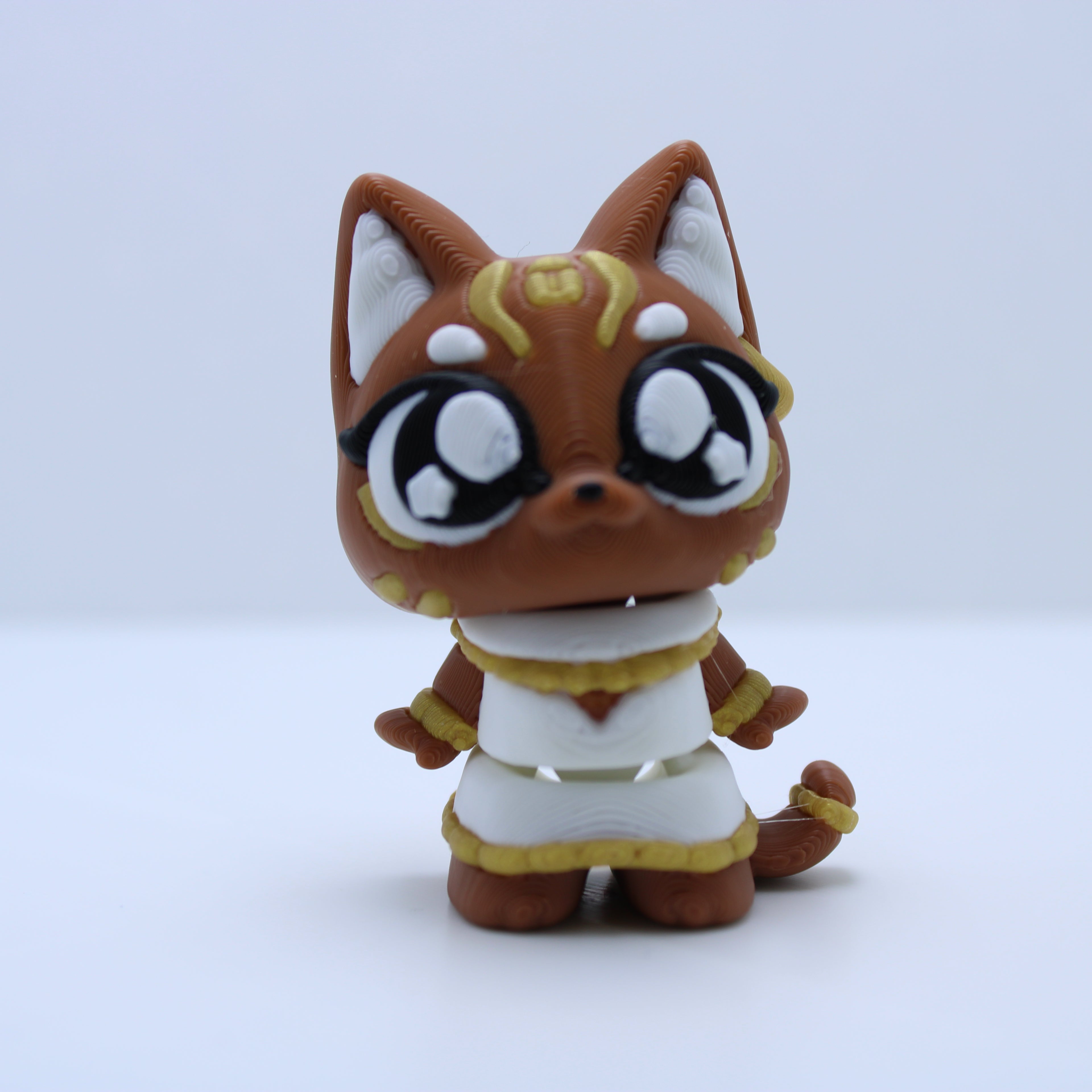 Egyptian Gods (Anubis, Ra, and Bastet)-3D printed desk buddy & keychain