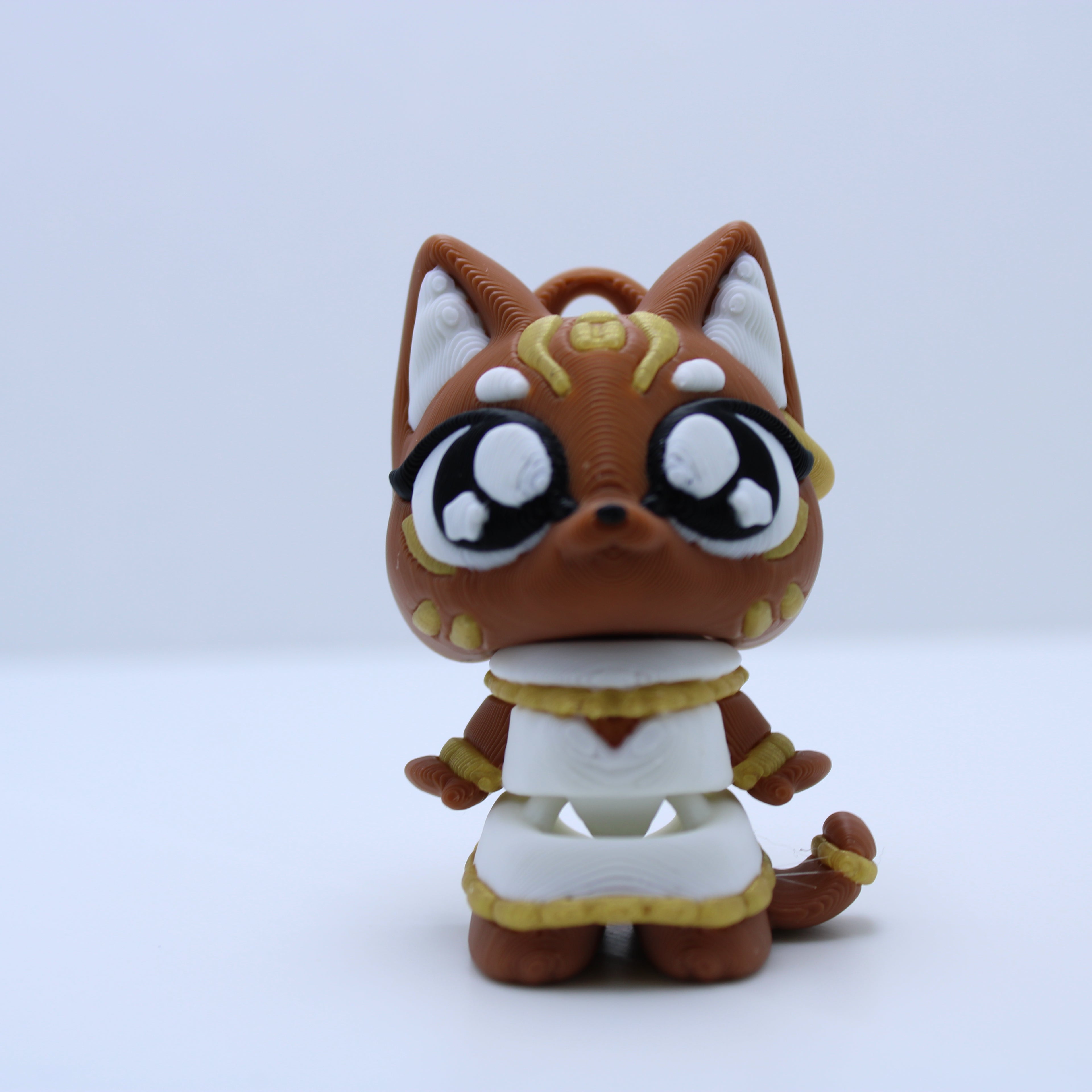 Egyptian Gods (Anubis, Ra, and Bastet)-3D printed desk buddy & keychain