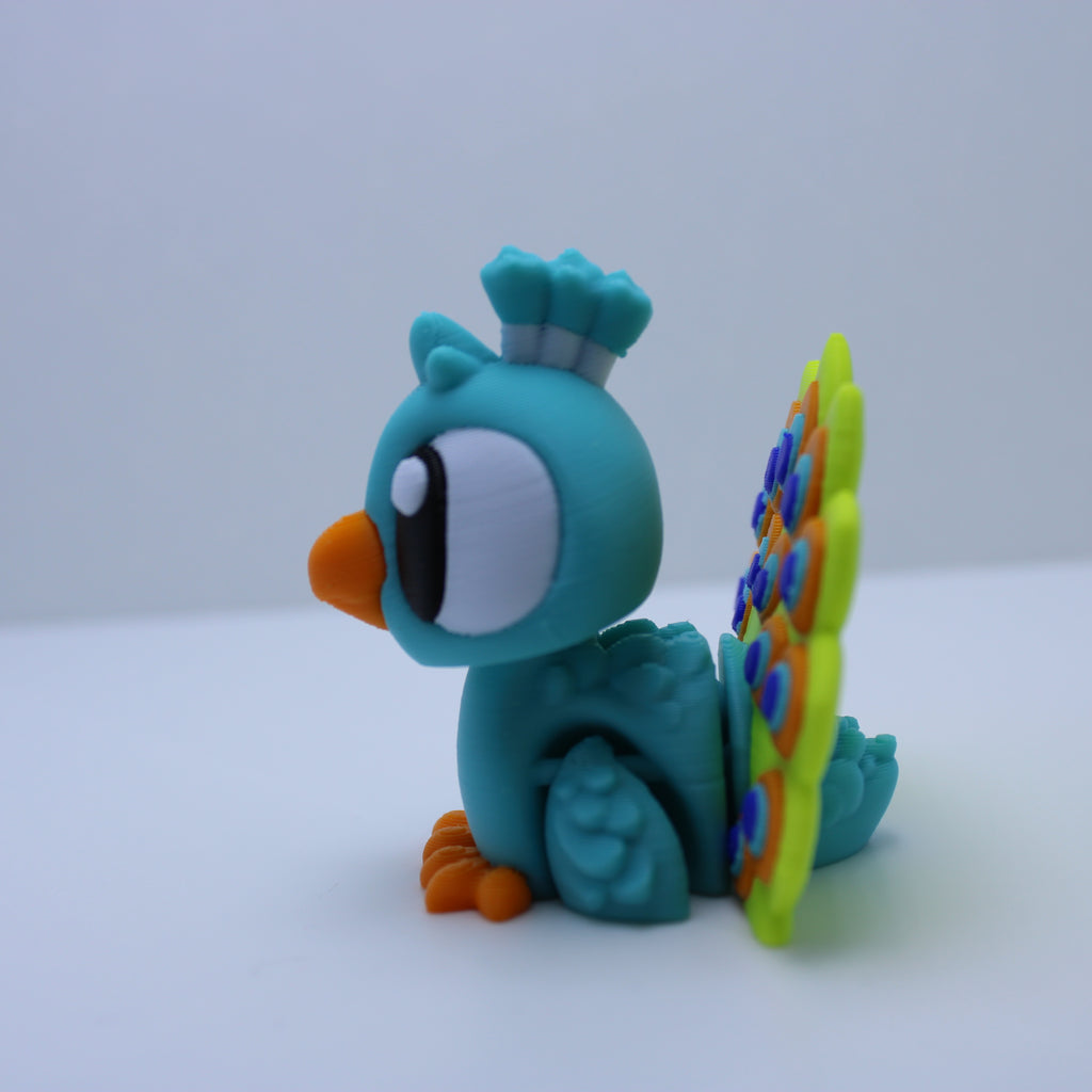 "Petunia" the Peacock -3D printed desk buddy
