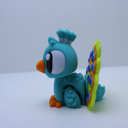 "Petunia" the Peacock -3D printed desk buddy
