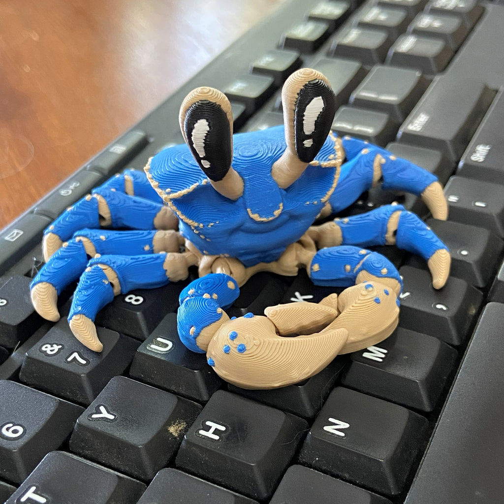 “Gus” the Ghost Crab-3d Printed Desk Companion