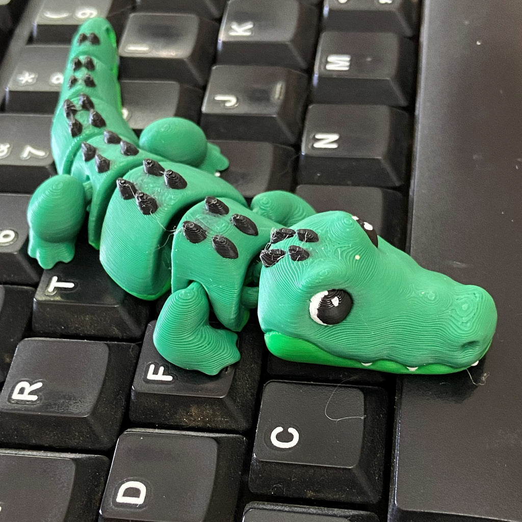 Curious Croc Fidget- 3d Printed Desk Buddy & Keychain