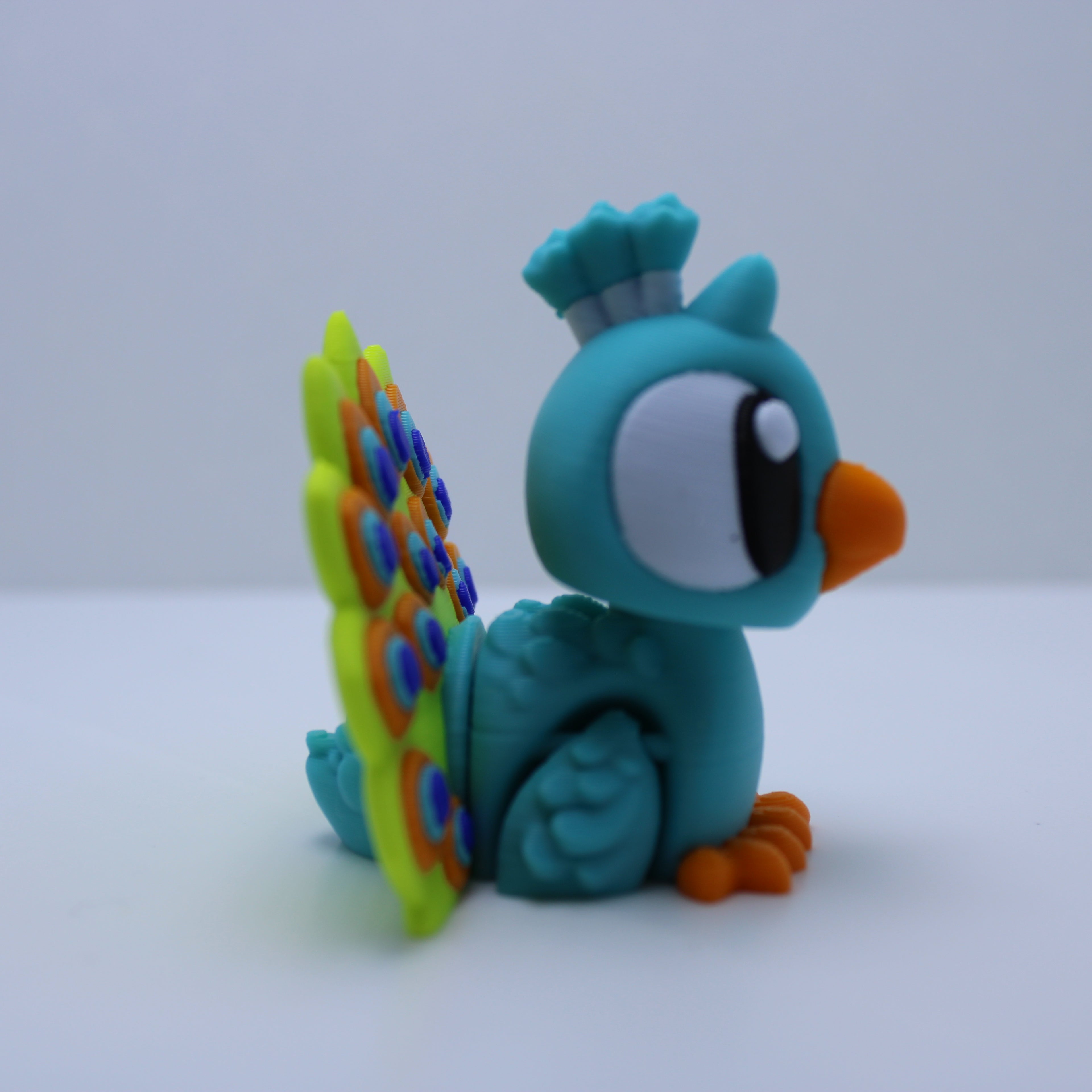 "Petunia" the Peacock -3D printed desk buddy