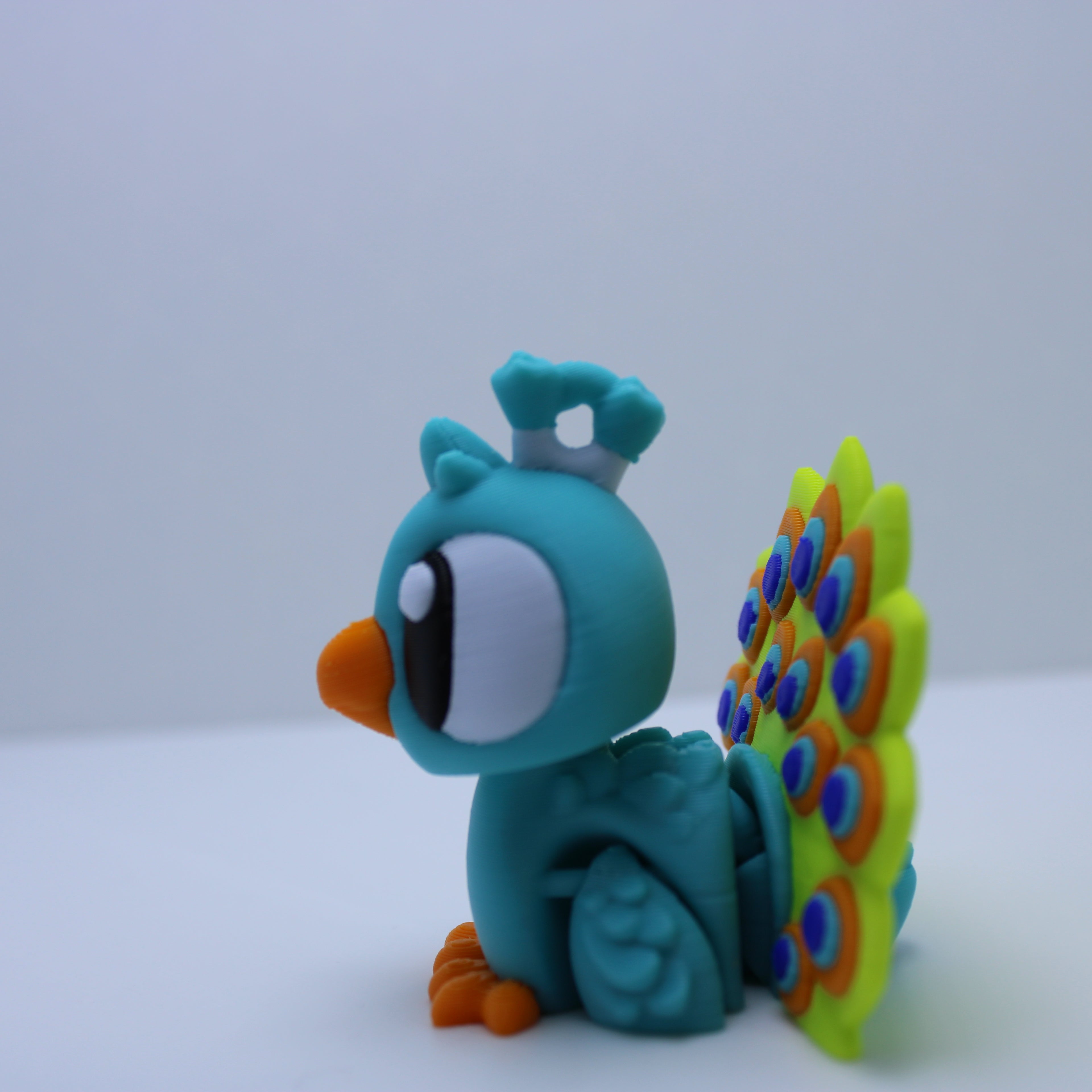 "Petunia" the Peacock -3D printed desk buddy