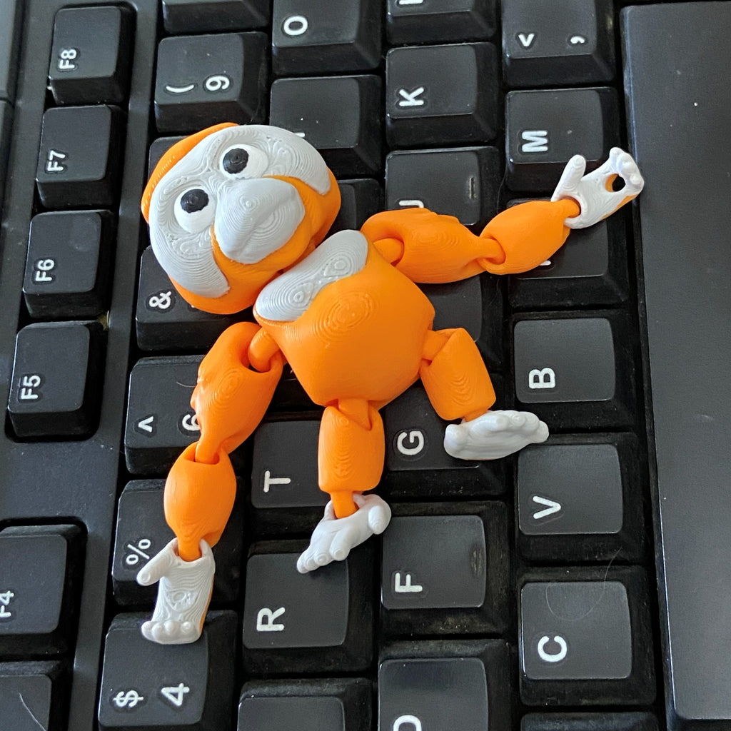 “Oscar” the Orangutan Fidget– 3d Printed Desk Buddy & Keychain
