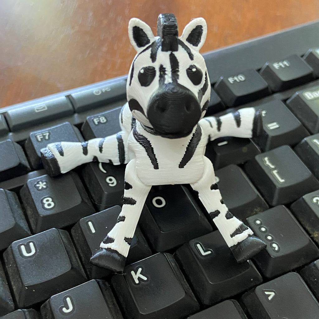 Zany Zebra Fidget – 3d Printed Desk Buddy & Keychain