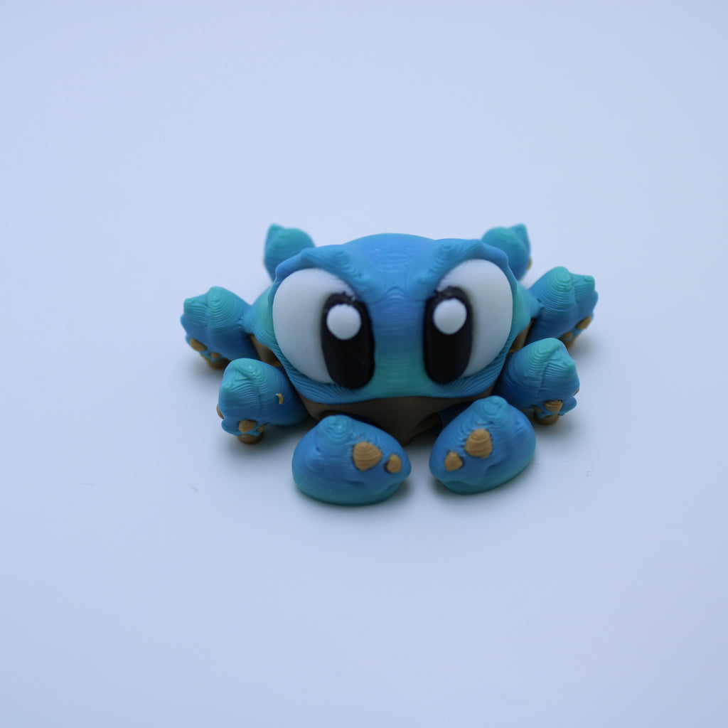 "Buster" the Small Blue Crab - 3D printed desk buddy & keychain