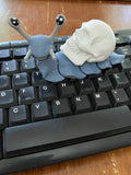 3D Printed Snail & Slug Figurine – Interchangeable Shell Options (Regular, Skull, Christmas)