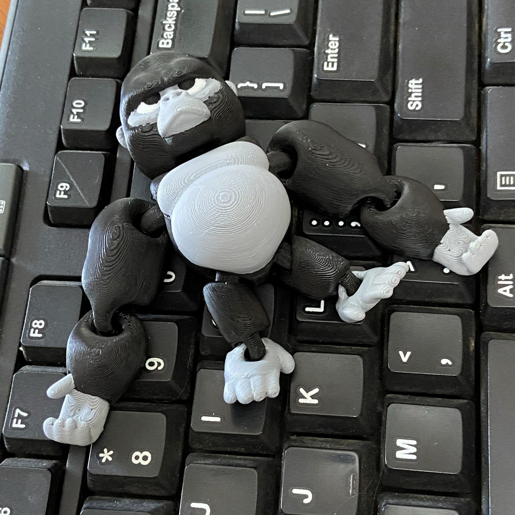 Grumpy Gorilla Fidget-3d Printed Desk Buddy & Keychain
