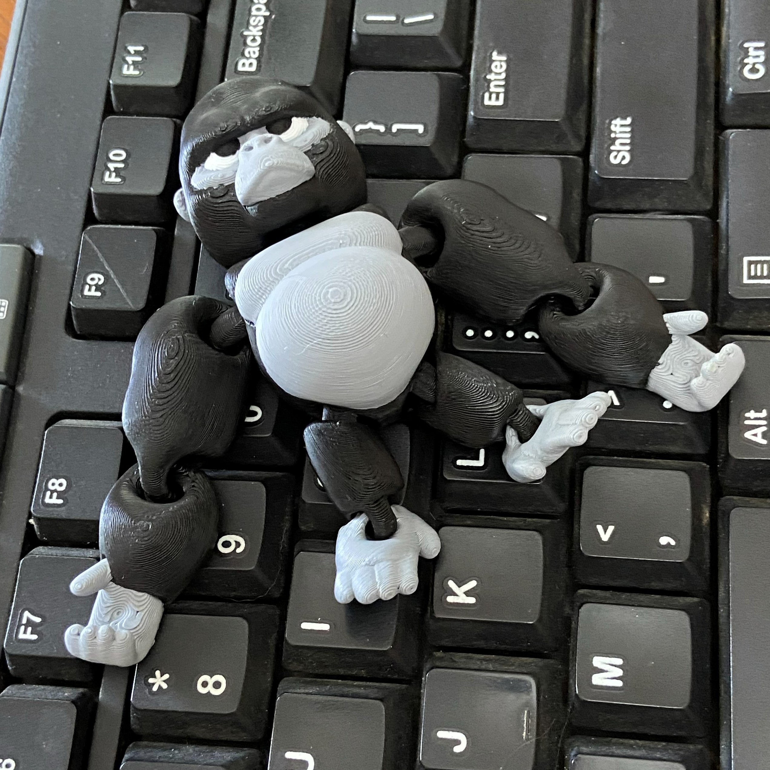 Grumpy Gorilla Fidget-3d Printed Desk Buddy & Keychain