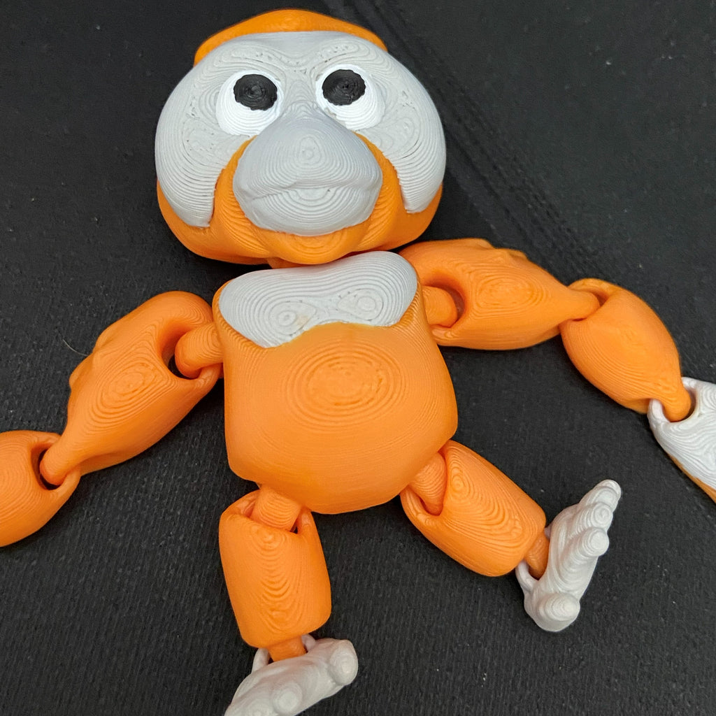 “Oscar” the Orangutan Fidget– 3d Printed Desk Buddy & Keychain