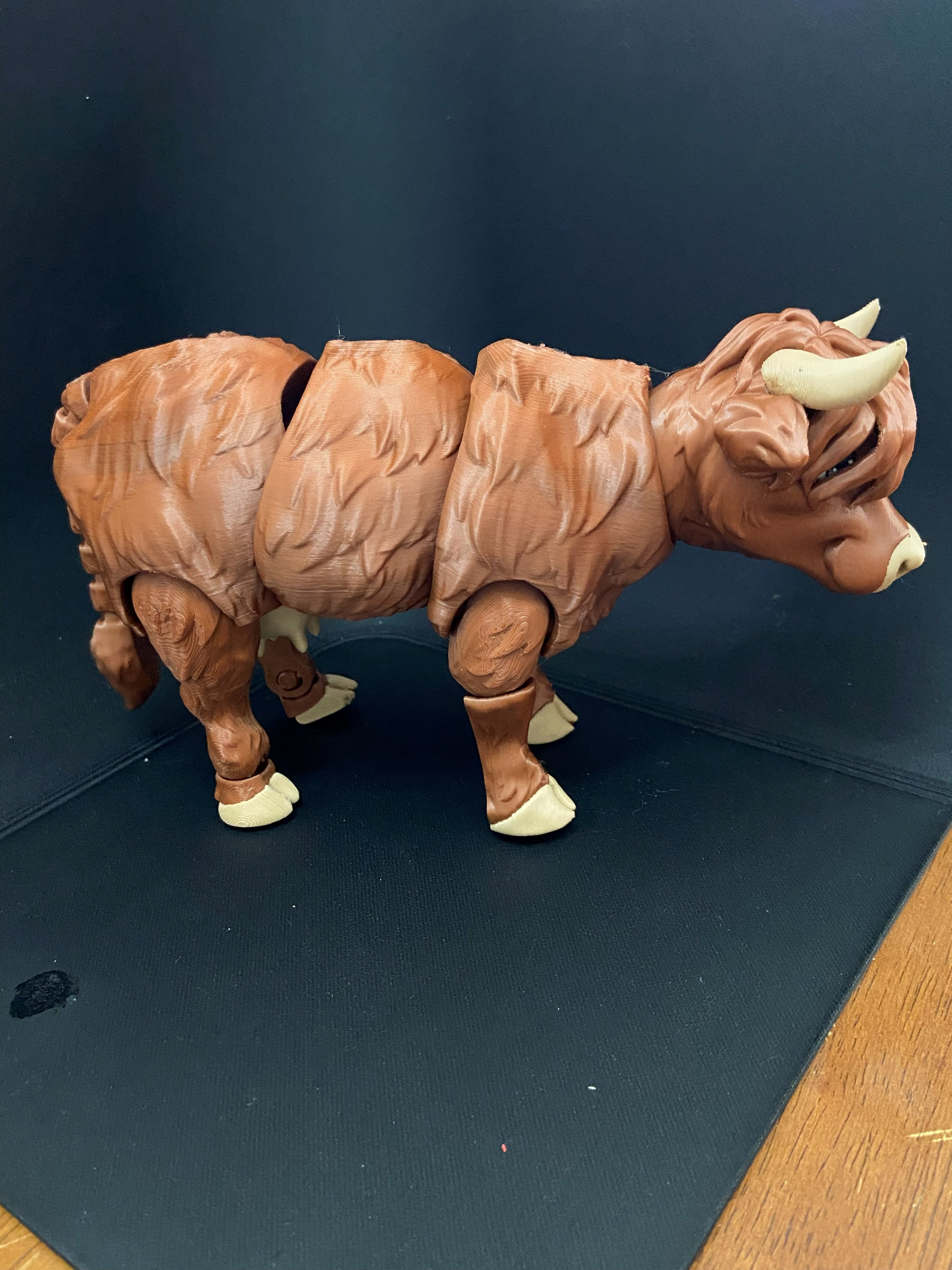 Large Articulated Highland Cow — 3D Printed Desk Buddy