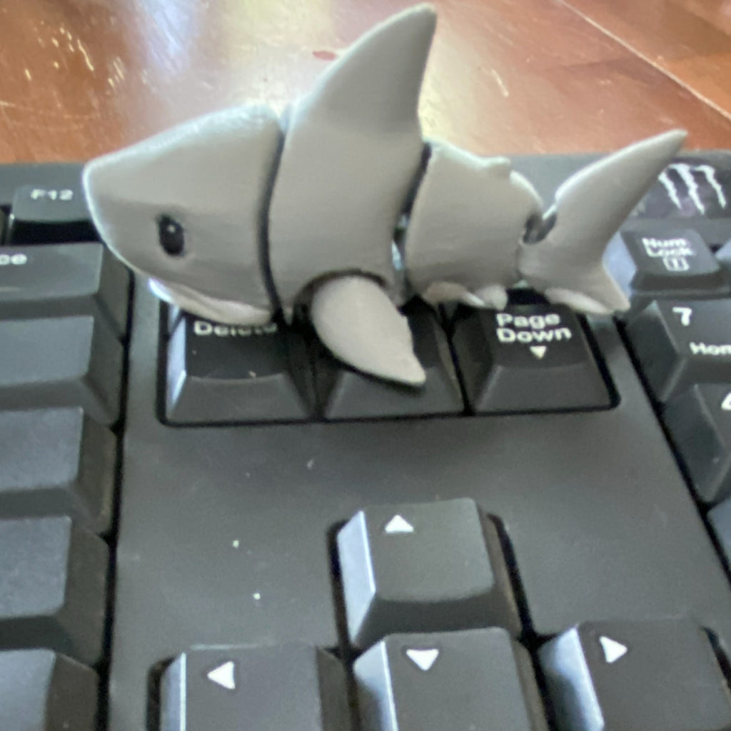 “Chaotic Chomper" Shark Fidgets -3d Printed Desk Buddies & Keychains (variations available)